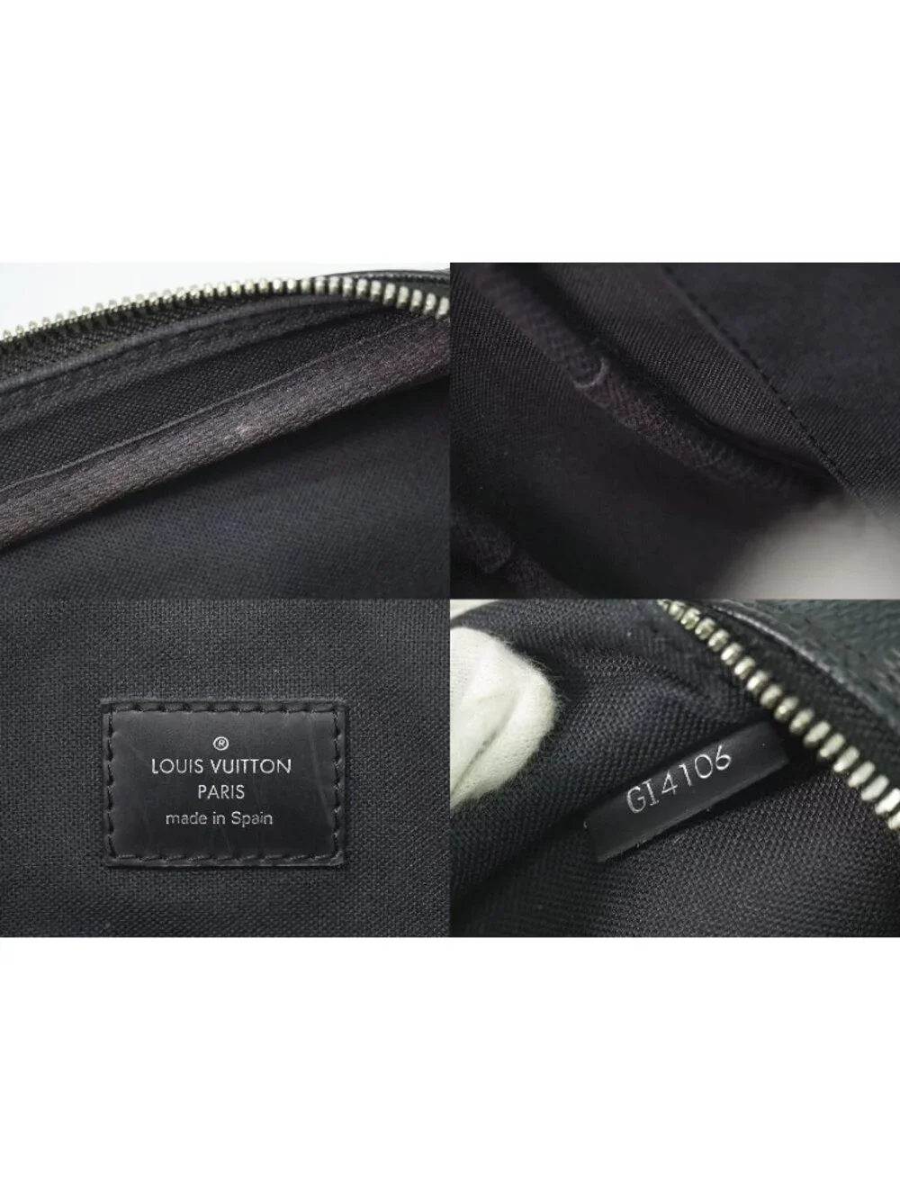Louis Vuitton LV Porte Document Voyage PM Damier Graphite Business Bag Black